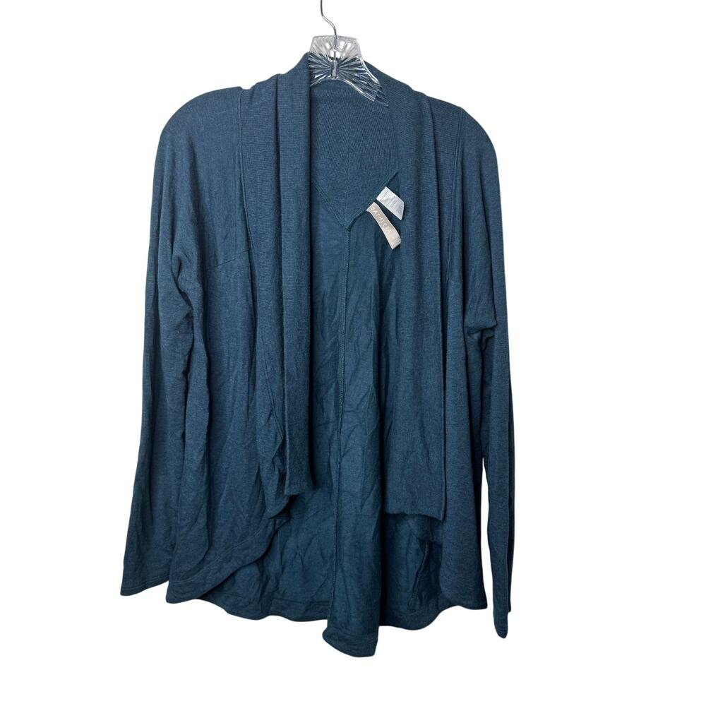 Athleta‎ Women’s Open Front Cardigan Sweater Small Blue Long Sleeve Modal Blend